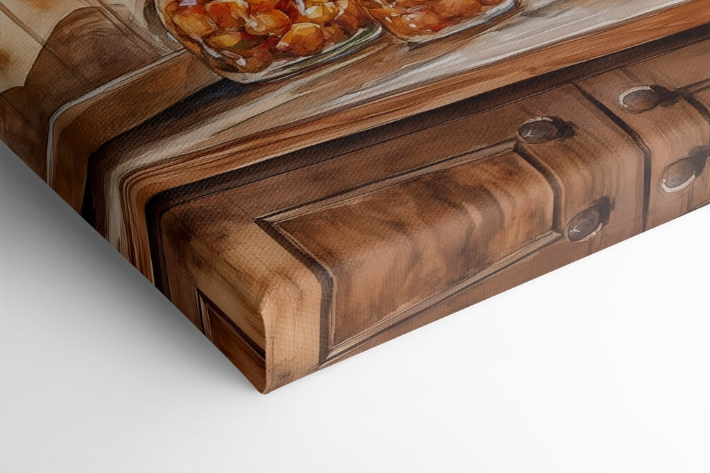 Watercolor of jars of food on a window sill