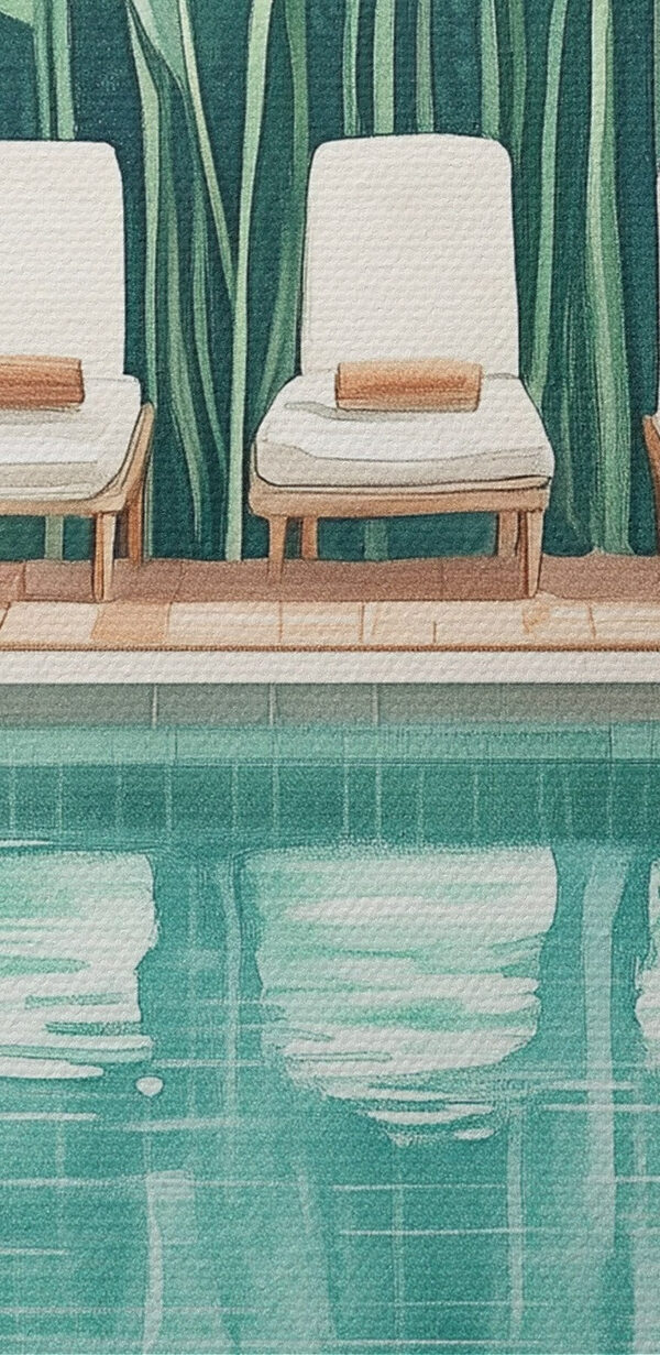Pool surrounded by plants Pool surrounded by plants