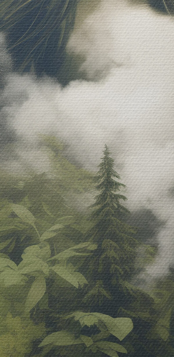 Canvas prints Woman's face with clouds and trees Canvas prints Woman's face with clouds and trees
