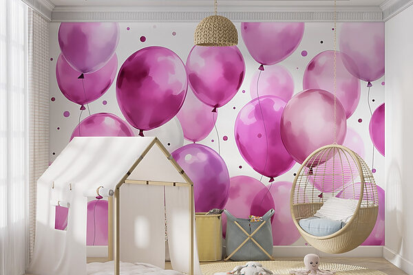 Gruppe von lila und weißen Luftballons Gruppe von lila und weißen Luftballons