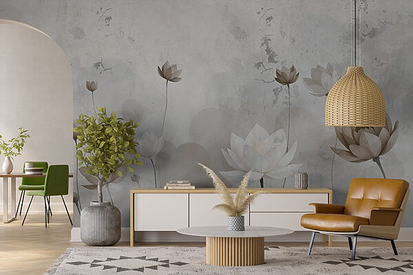Tapete mit Blumen Tapete mit Blumen
