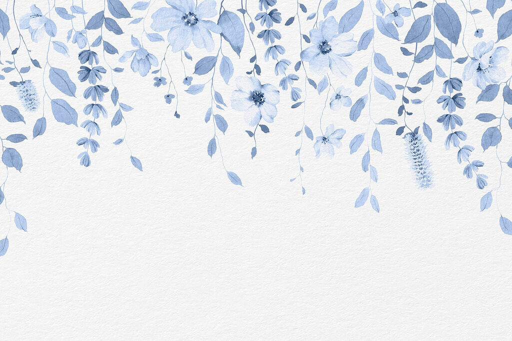 Blaue Blumen und Blätter Blaue Blumen und Blätter