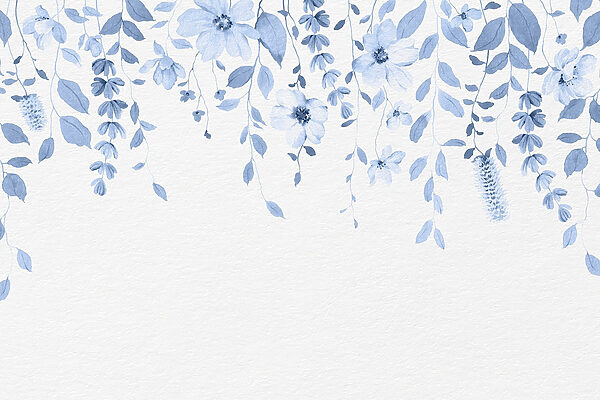 Blaue Blumen und Blätter Blaue Blumen und Blätter