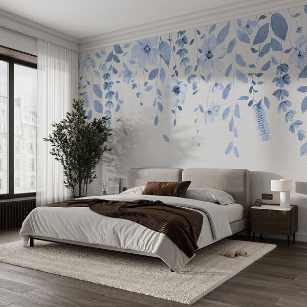 Blaue Blumen und Blätter Blaue Blumen und Blätter