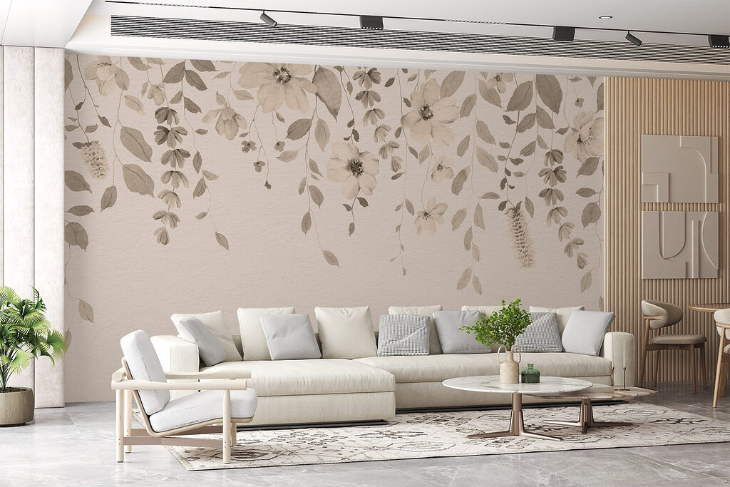 Whimsical floral arrangement on soft background