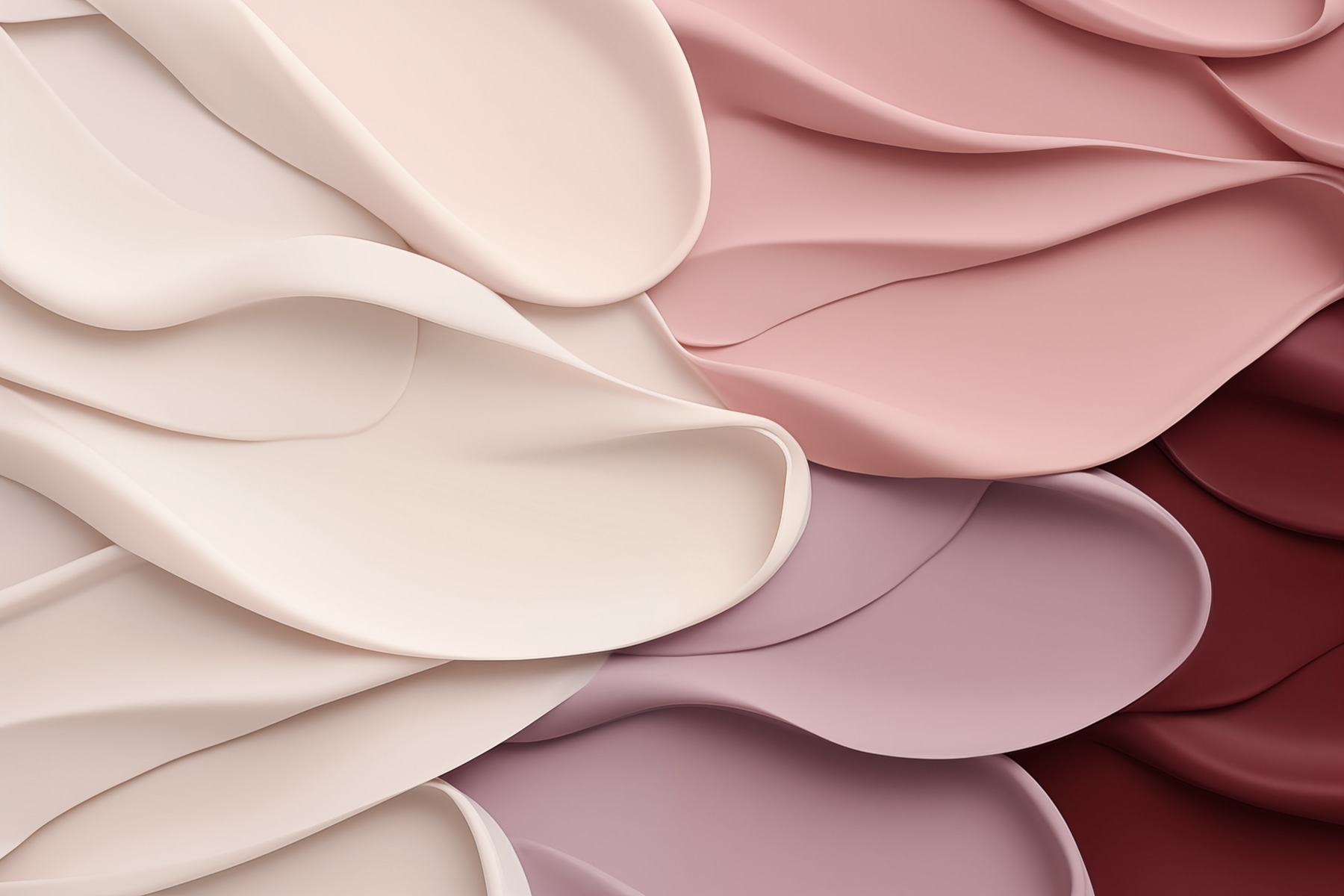 Group of pink and white wavy fabric