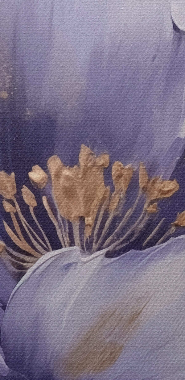 Gemälde einer lila Blume Gemälde einer lila Blume