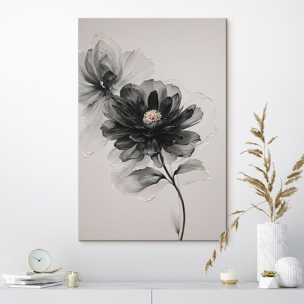 Wandbilder Schwarze und weiße Blume (Artikelnummer: s43099) Wandbilder Wandbilder Schwarze und weiße Blume (Artikelnummer: s43099)