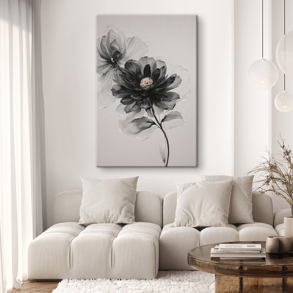 Black and white flower Black and white flower