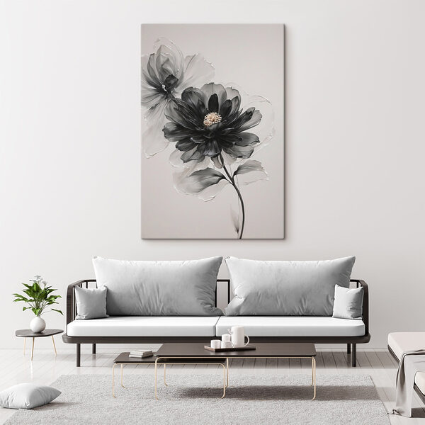 Black and white flower Black and white flower