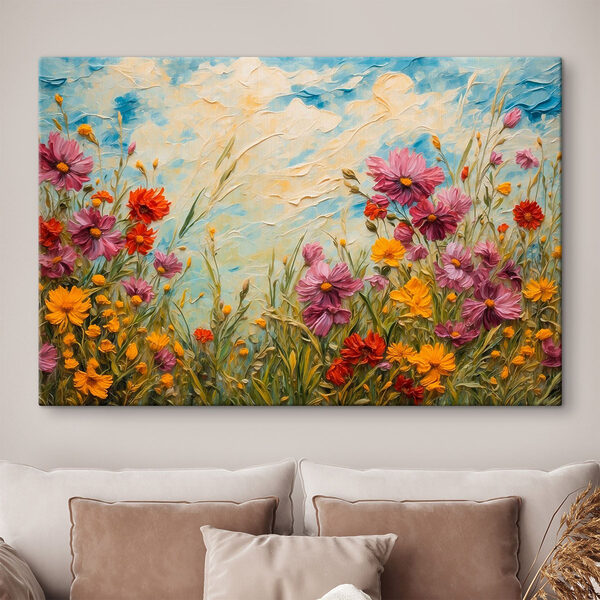 Malerei von Blumen und Gras Malerei von Blumen und Gras