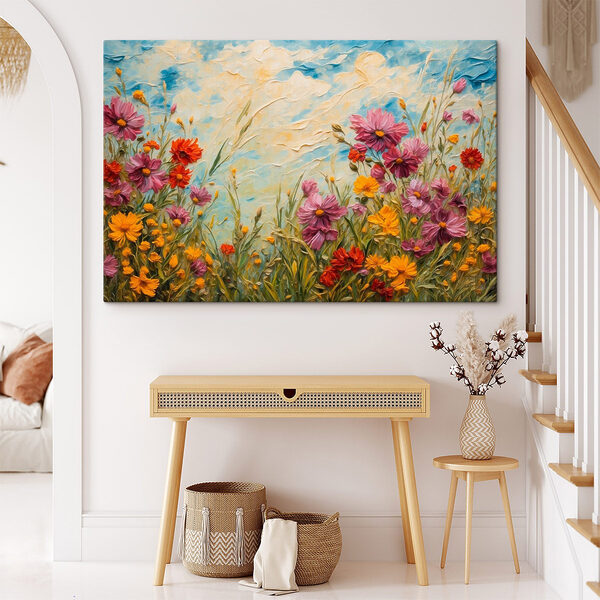 Malerei von Blumen und Gras Malerei von Blumen und Gras