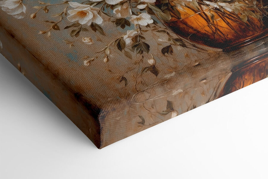 Vase mit weißen Blumen