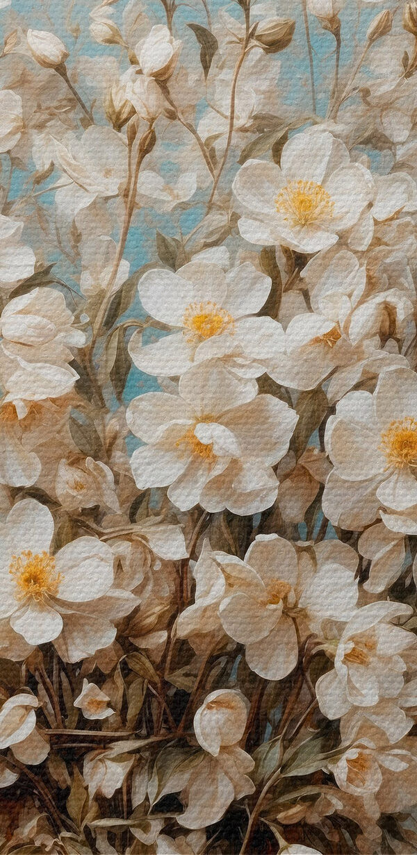 Vase mit weißen Blumen Vase mit weißen Blumen