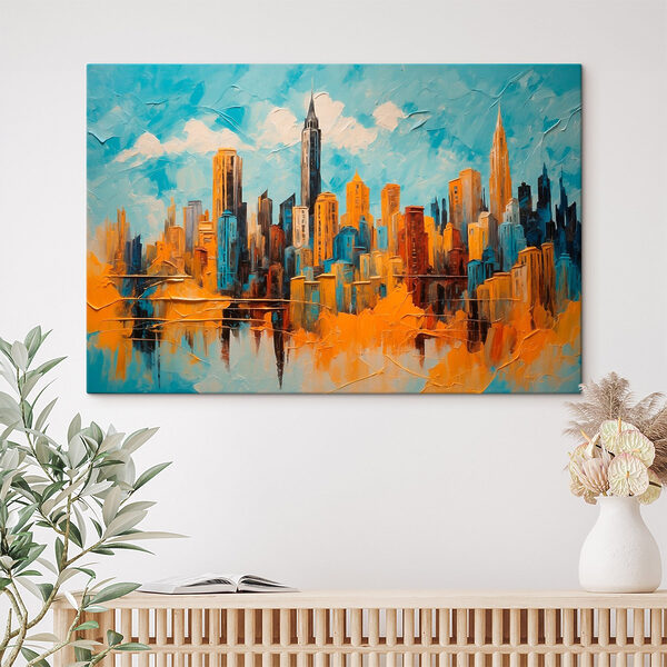 Gemälde einer Stadt Gemälde einer Stadt
