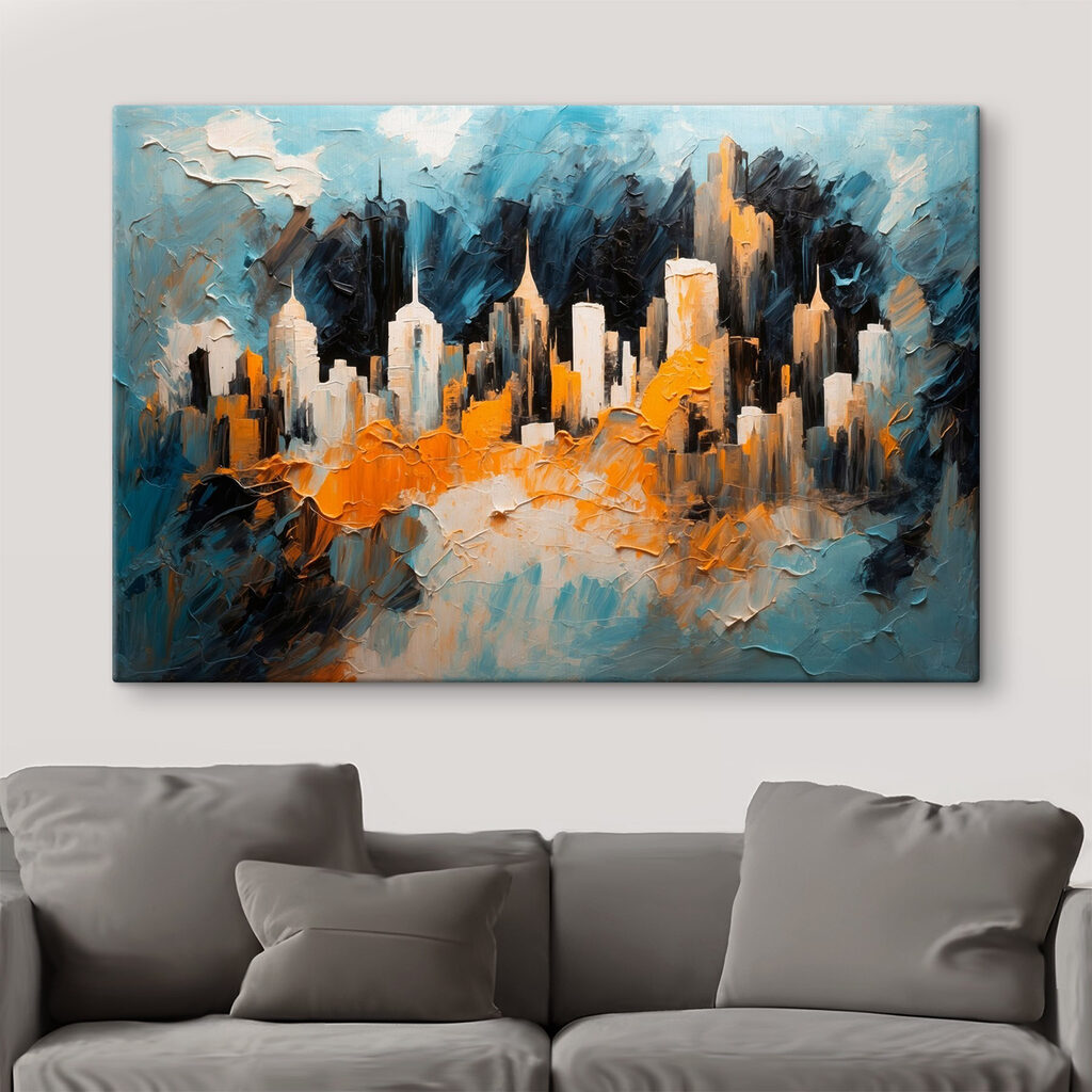 Painting of a city