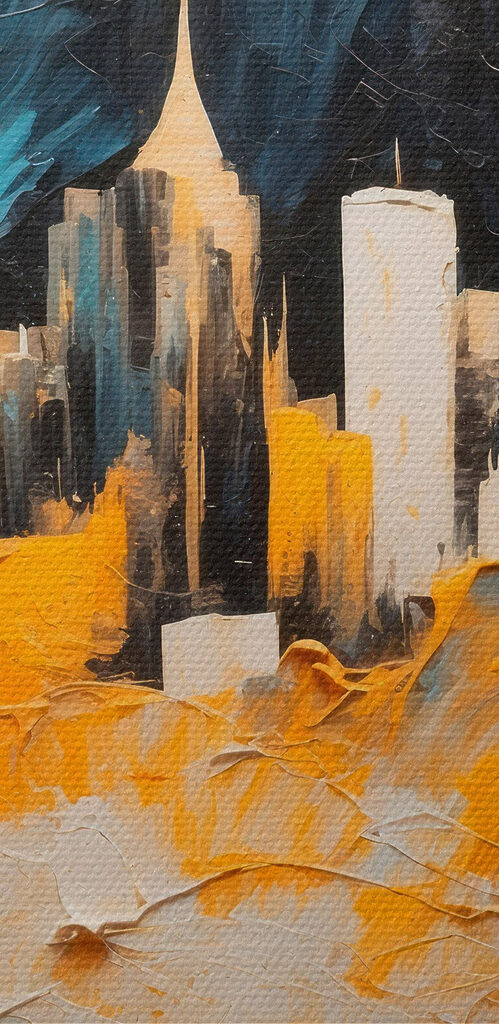 Painting of a city