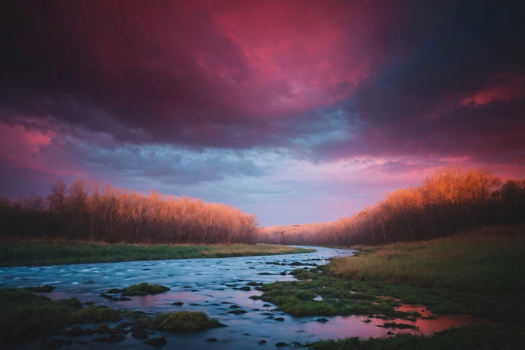 River running through a forest River running through a forest