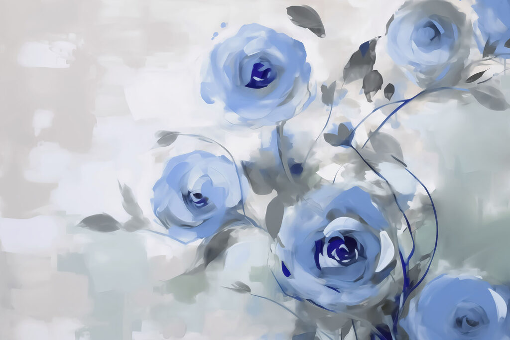 w03358p 1024x683 - Malerei von blauen Blumen