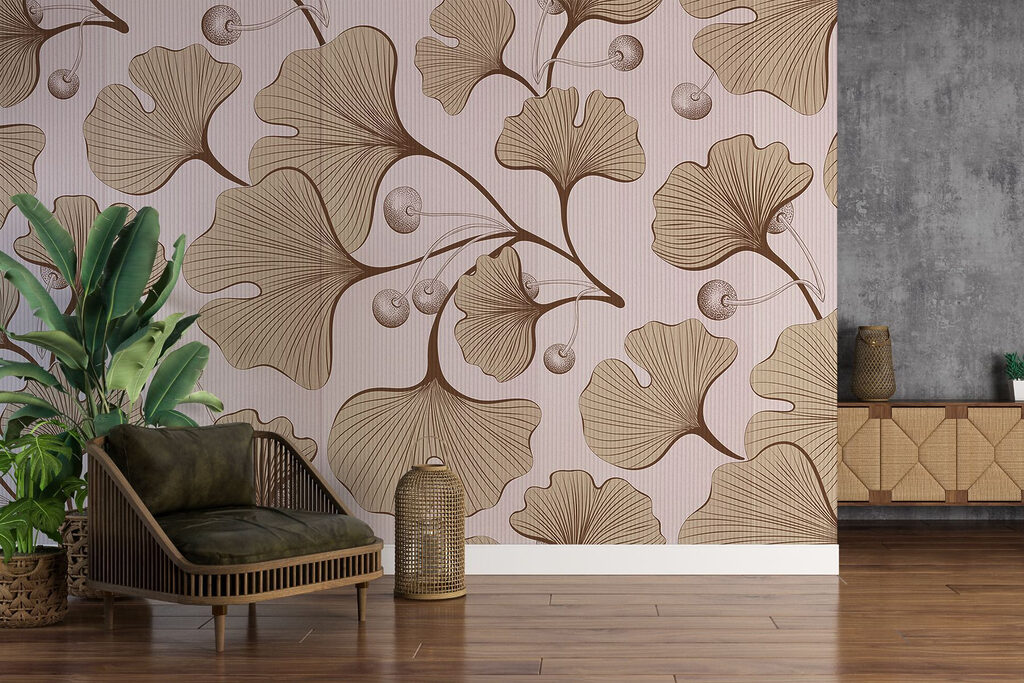 Elegant botanical pattern in soft tones Elegant botanical pattern in soft tones