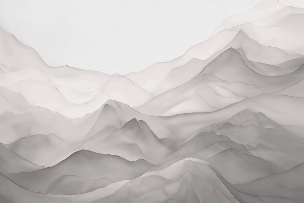Weiße Berge mit weißem Hintergrund Weiße Berge mit weißem Hintergrund