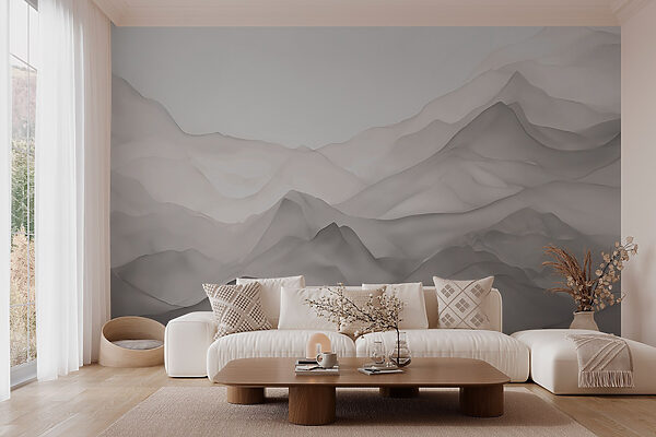 Weiße Berge mit weißem Hintergrund Weiße Berge mit weißem Hintergrund