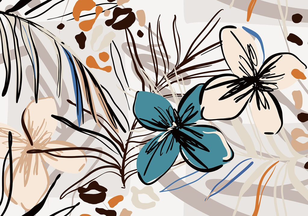 Buntes florales Muster mit Blumen Buntes florales Muster mit Blumen