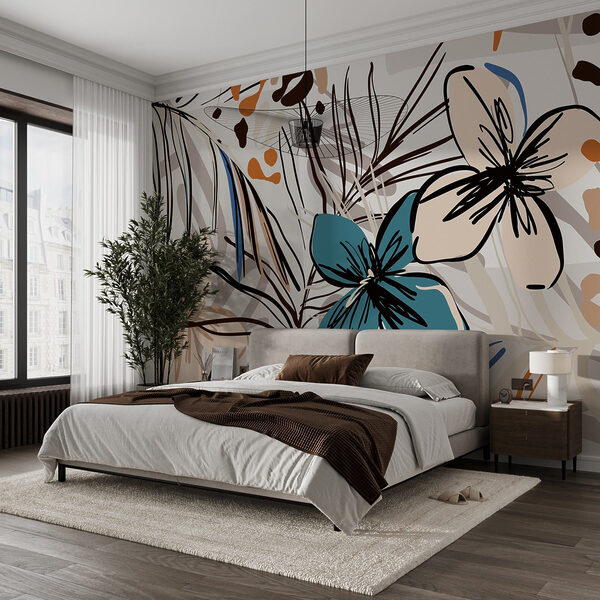 Buntes florales Muster mit Blumen Buntes florales Muster mit Blumen