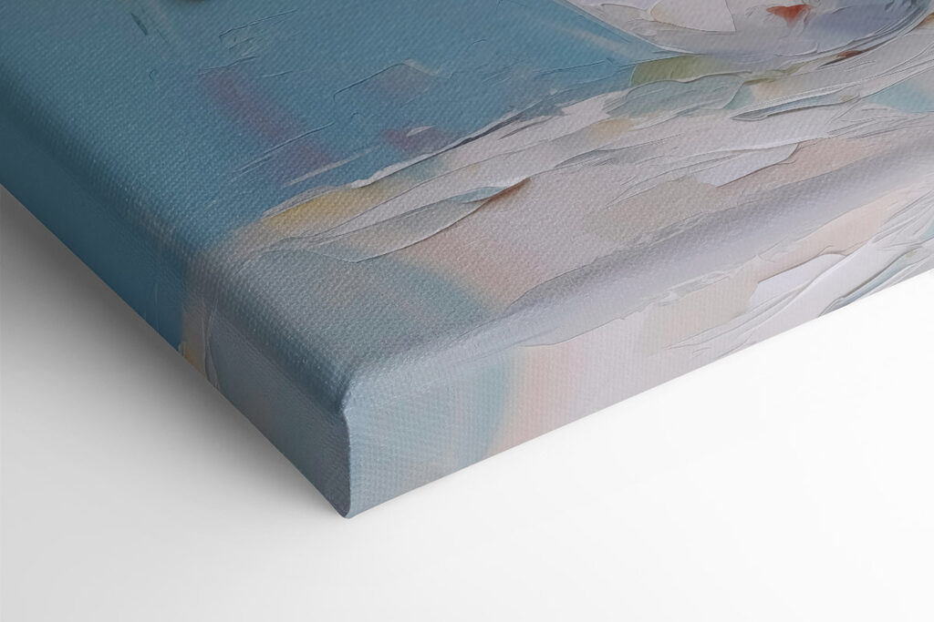 Painting of flowers in a cup