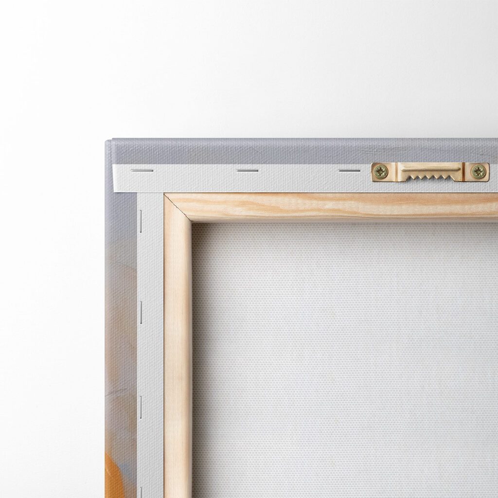 Painting of flowers on a blue background