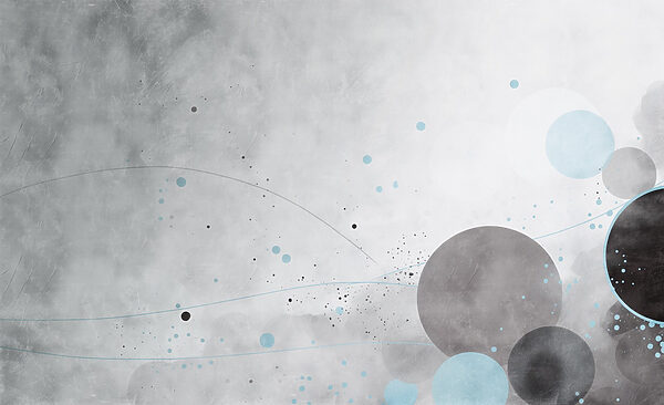 Graue und blaue Kreise und Linien Graue und blaue Kreise und Linien