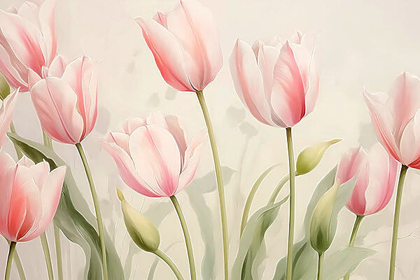 Gruppe von rosa Blumen Gruppe von rosa Blumen