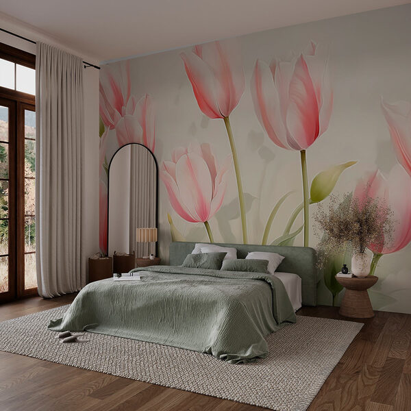 Gruppe von rosa Blumen Gruppe von rosa Blumen