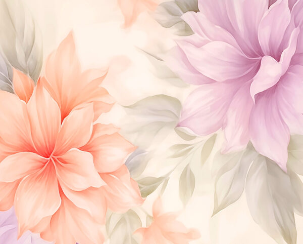 Zarte Blumen in sanften Pastelltönen Zarte Blumen in sanften Pastelltönen