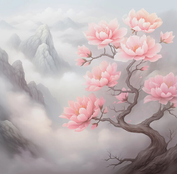 Baum mit rosa Blumen darauf Baum mit rosa Blumen darauf