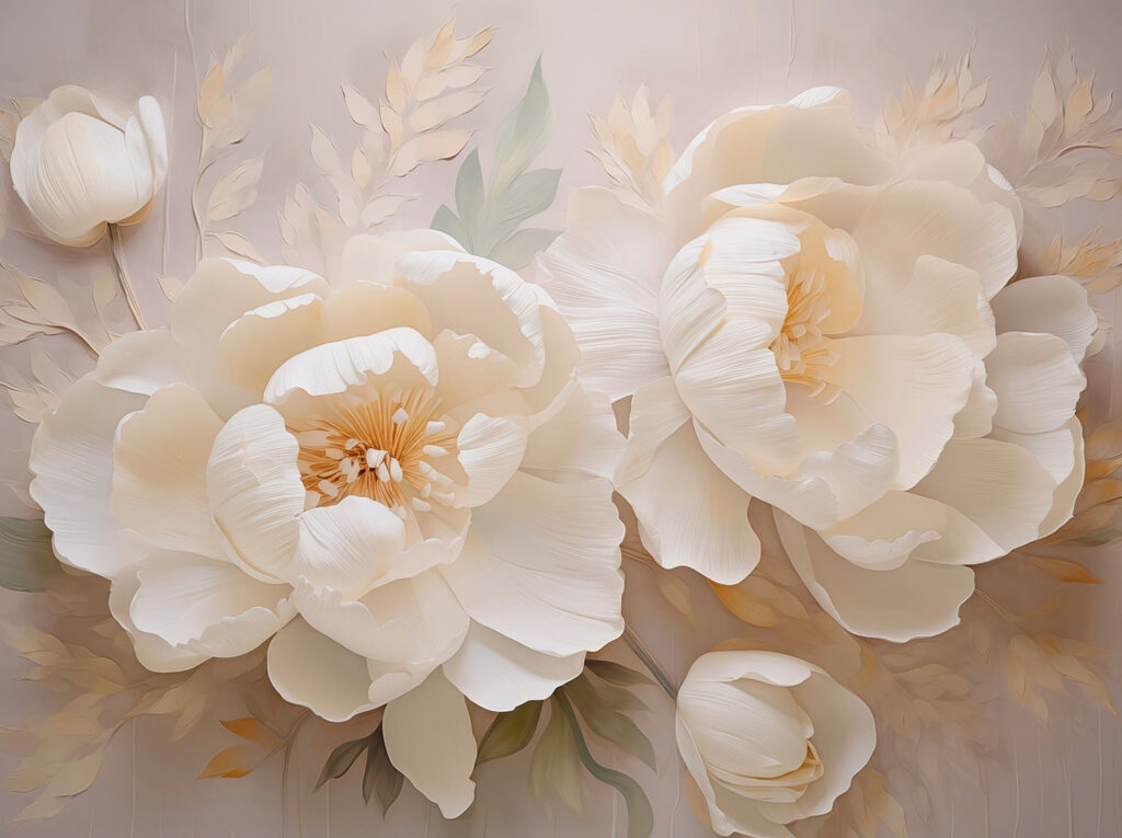 Elegante Blüten mit zarten Blütenblättern geschmückt Elegante Blüten mit zarten Blütenblättern geschmückt