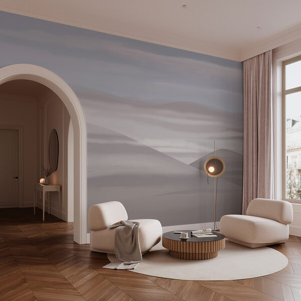 Landscape with hills and clouds