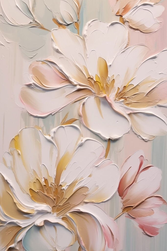 Painting of flowers on a wall