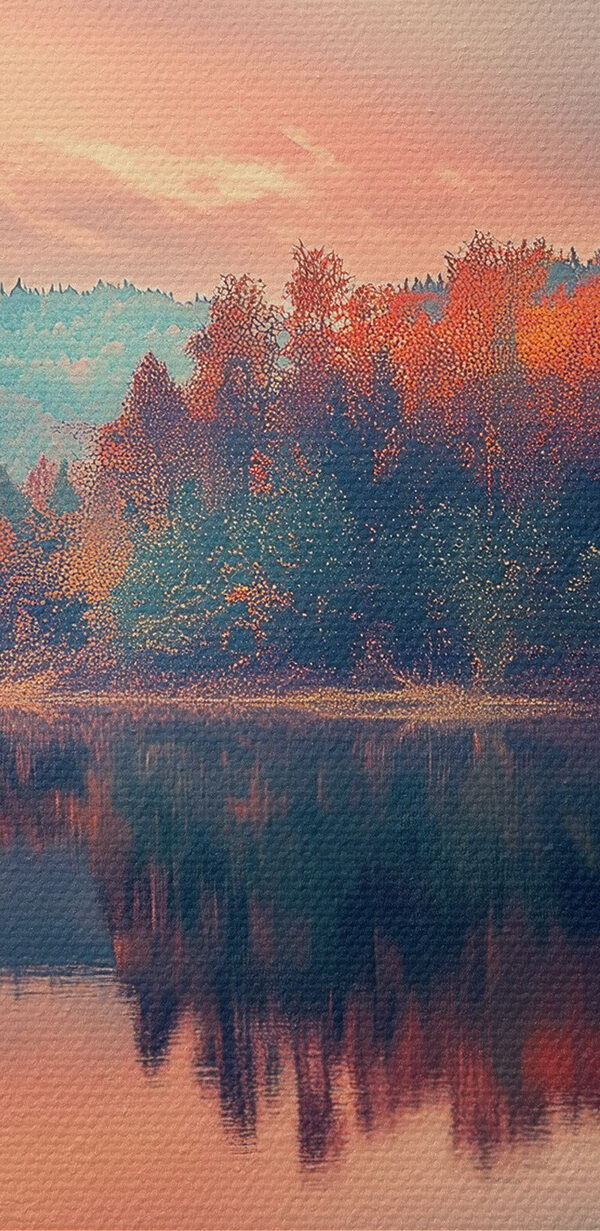 See mit Bäumen und Wolken am Himmel See mit Bäumen und Wolken am Himmel