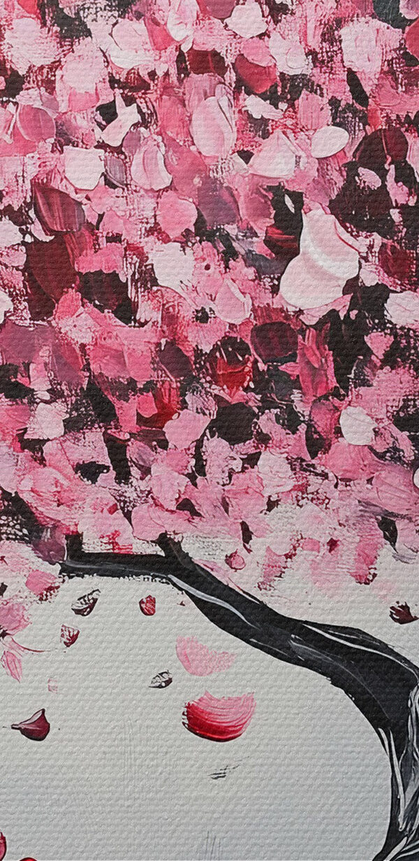 Baum mit rosa Blütenblättern Baum mit rosa Blütenblättern