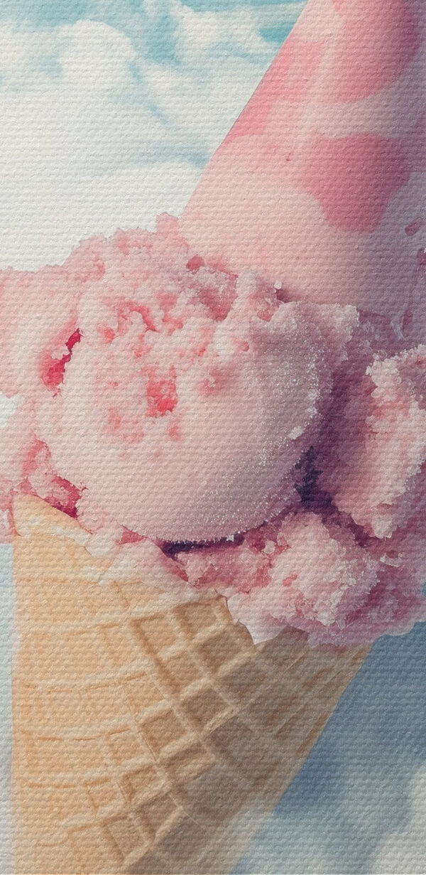 Rosa Eiswaffel in den Wolken Rosa Eiswaffel in den Wolken