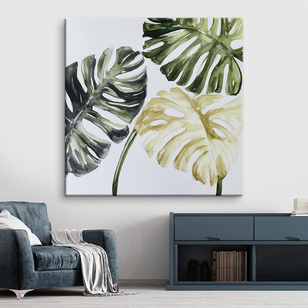 Group of leaves on a white background