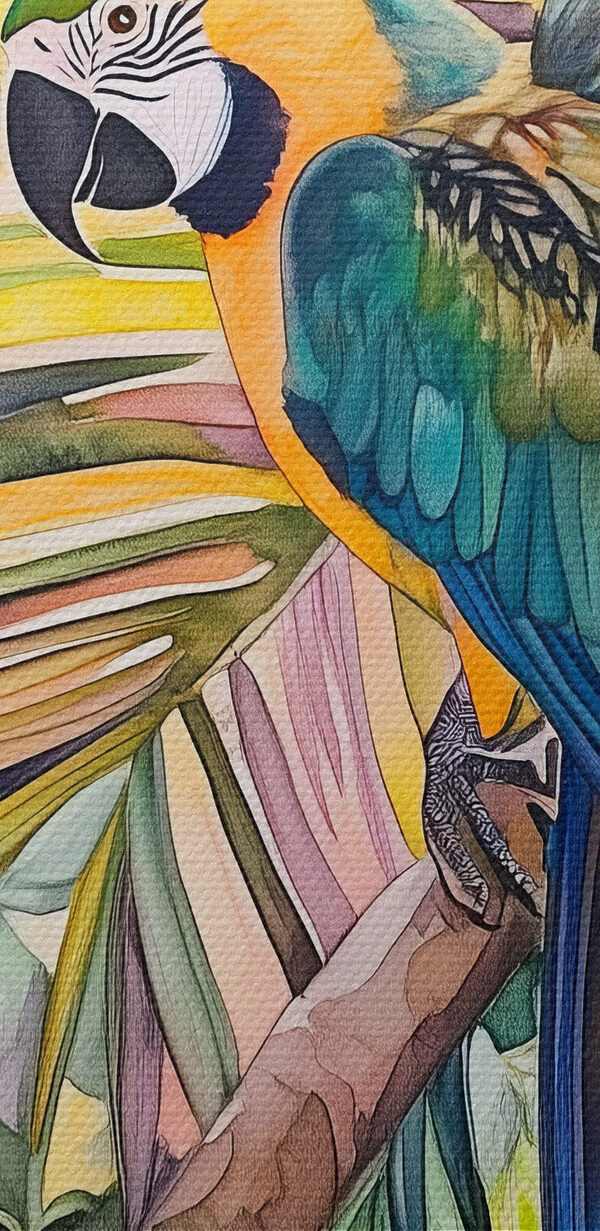 Bunter Vogel auf einem Baumzweig Bunter Vogel auf einem Baumzweig