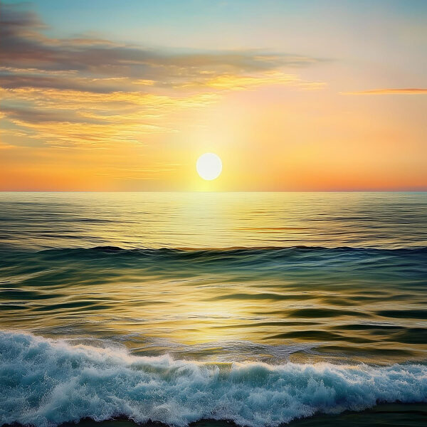 Sonnenuntergang über einer Wasserfläche Sonnenuntergang über einer Wasserfläche