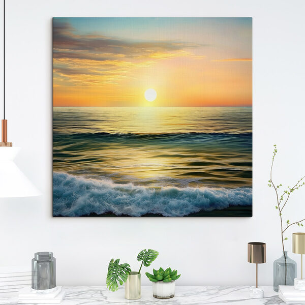 Sonnenuntergang über einer Wasserfläche Sonnenuntergang über einer Wasserfläche