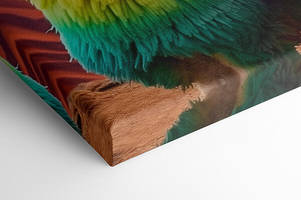 Zwei Lamas mit regenbogenfarbenem Haar Zwei Lamas mit regenbogenfarbenem Haar
