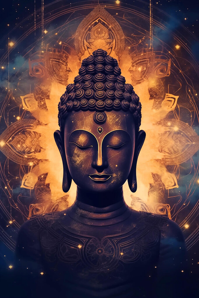 Meditation and peace in dark hues Meditation and peace in dark hues