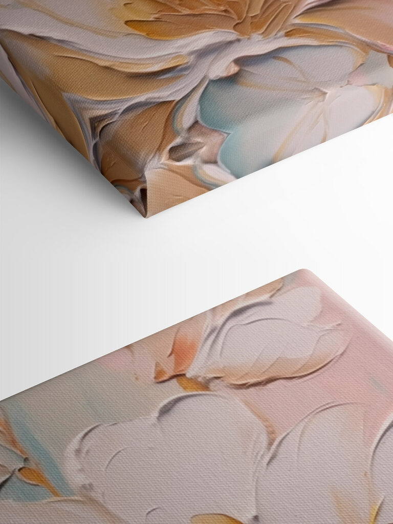 Painting of flowers on a wall