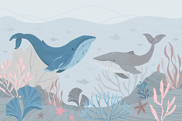 Wale und Wale unter Wasser Wale und Wale unter Wasser