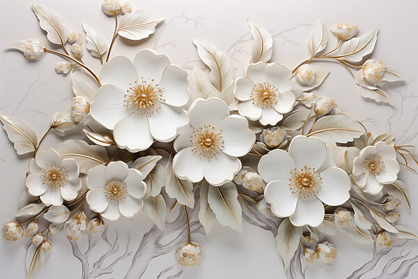 Intricate floral design in soft hues Intricate floral design in soft hues